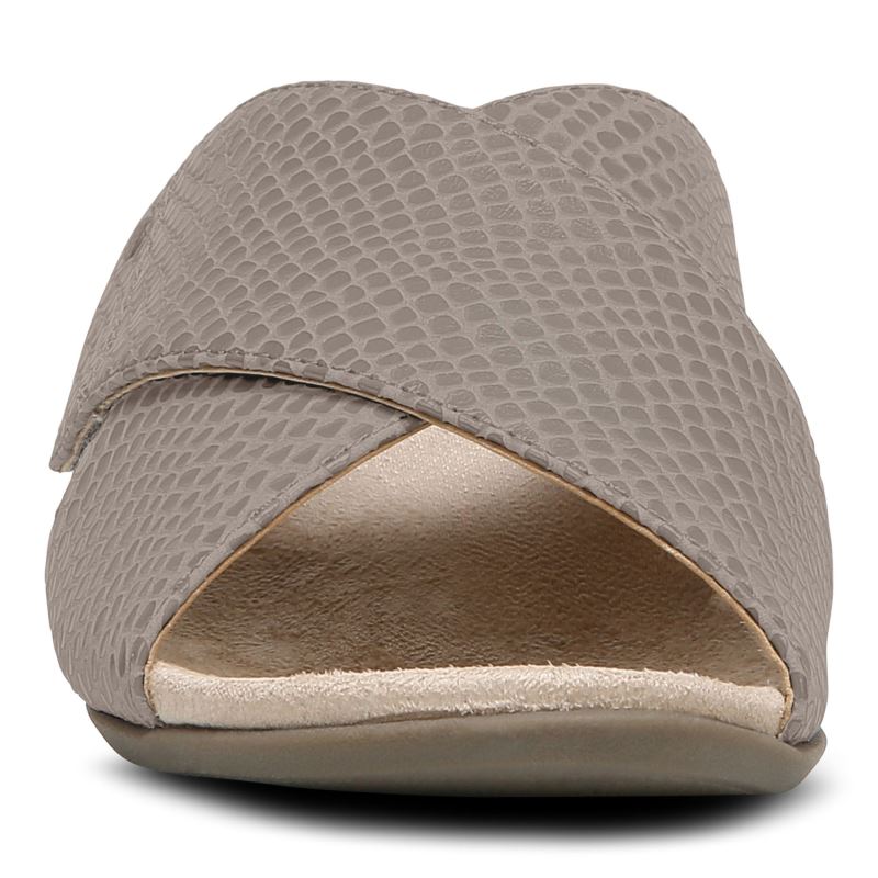 Vionic Leticia Wedge Sandal Grises | HhrJOn2F