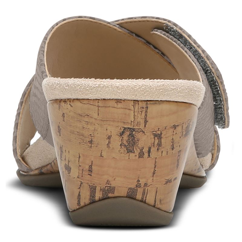 Vionic Leticia Wedge Sandal Grises | HhrJOn2F