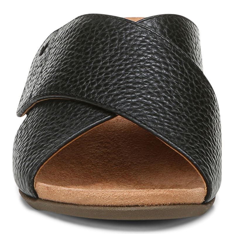 Vionic Leticia Wedge Sandal Negros | bugG2cmb