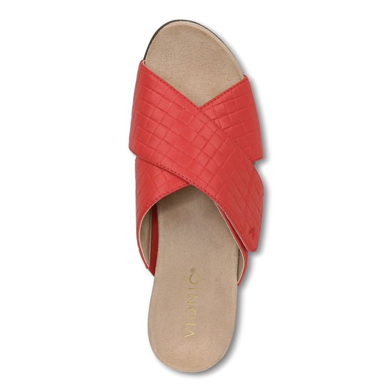Vionic Leticia Wedge Sandal Rojos | eT7Rt64K
