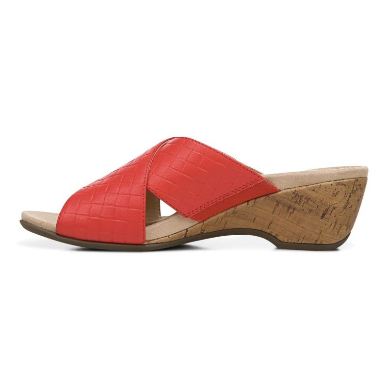 Vionic Leticia Wedge Sandal Rojos | eT7Rt64K