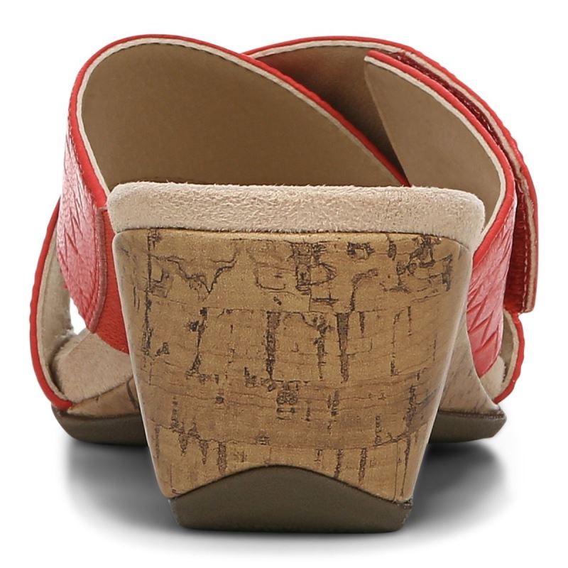 Vionic Leticia Wedge Sandal Rojos | eT7Rt64K