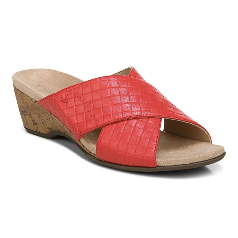 Vionic Leticia Wedge Sandal Rojos | eT7Rt64K