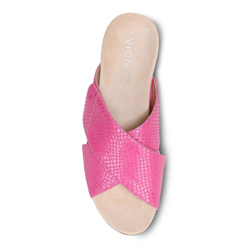 Vionic Leticia Wedge Sandal Rosas | B0ofsVOd