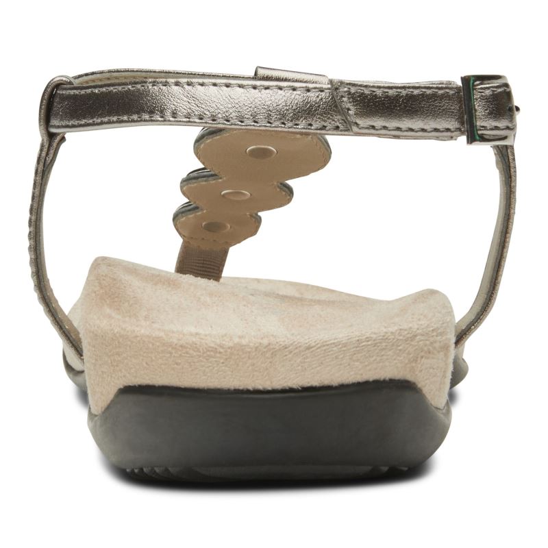 Vionic Lizbeth Backstrap Sandal Plateados | 4NJWOo5H