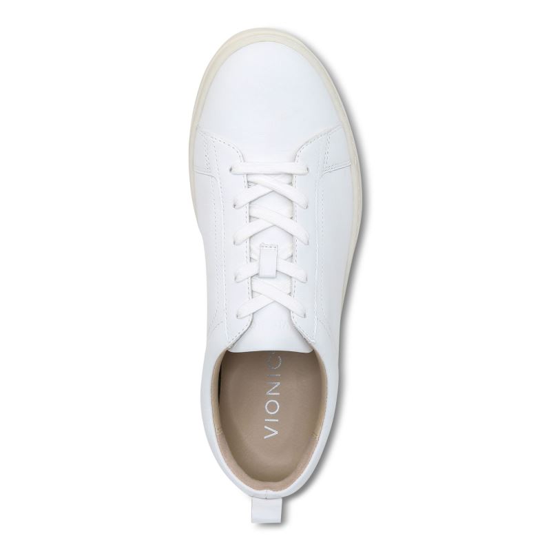Vionic Lucas Encaje up Sneaker Blancos | iQGdZTio