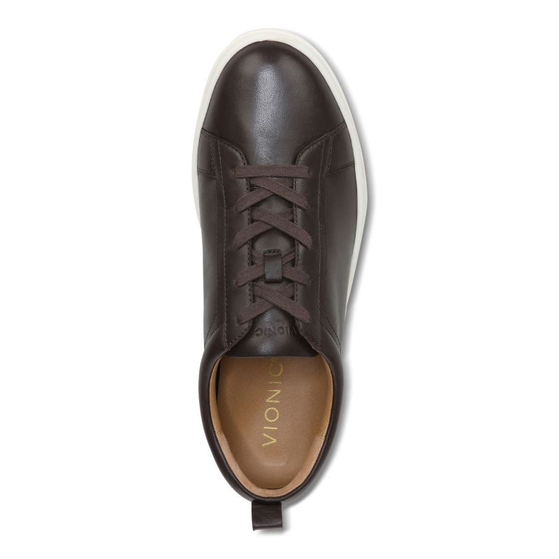 Vionic Lucas Encaje up Sneaker Chocolate | ZTEVODZR