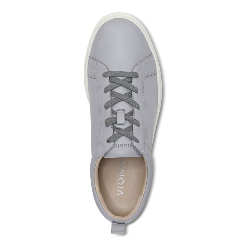 Vionic Lucas Encaje up Sneaker Grises Claro | 11599s6I