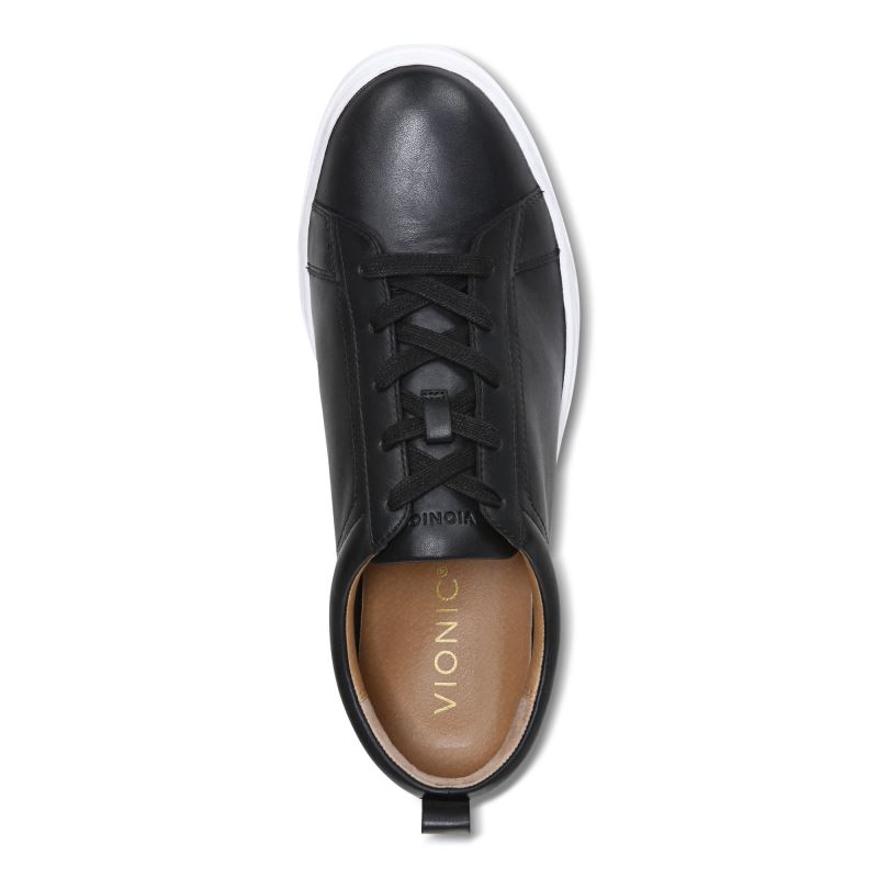 Vionic Lucas Encaje up Sneaker Negros | CmolDV4s