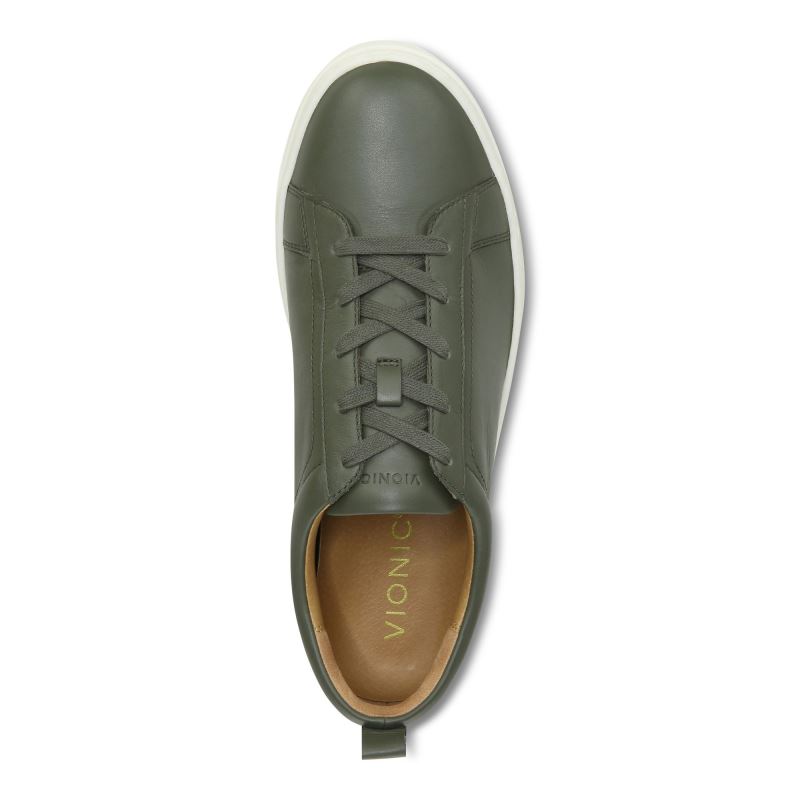Vionic Lucas Encaje up Sneaker Verde Oliva | Rr1hMloC