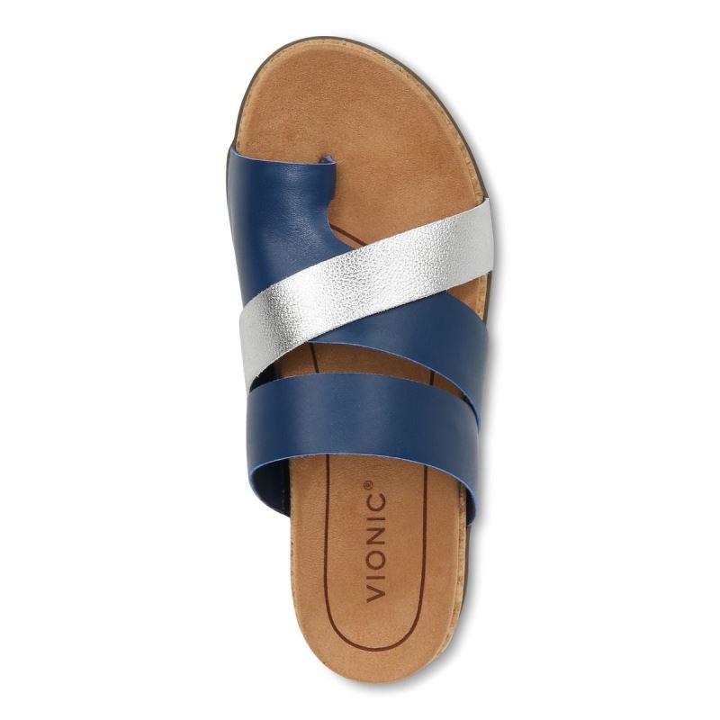 Vionic Luelle Sandal Azules Oscuro | bRzN3IXt
