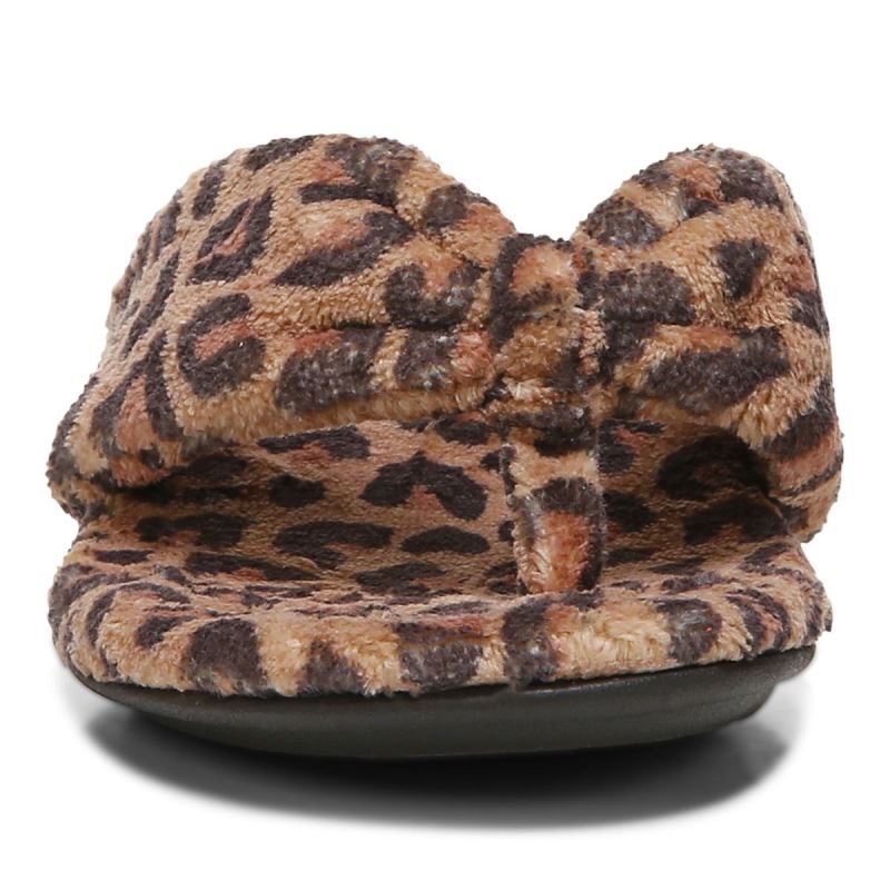 Vionic Lydia Pantuflas Marrom Leopardo | SBuwH2bU
