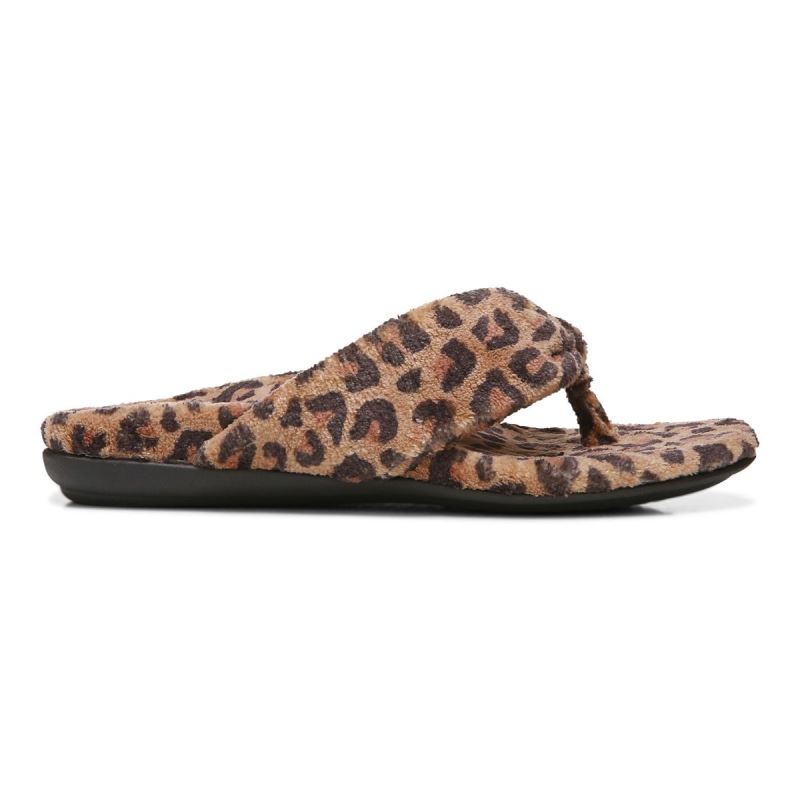 Vionic Lydia Pantuflas Marrom Leopardo | SBuwH2bU