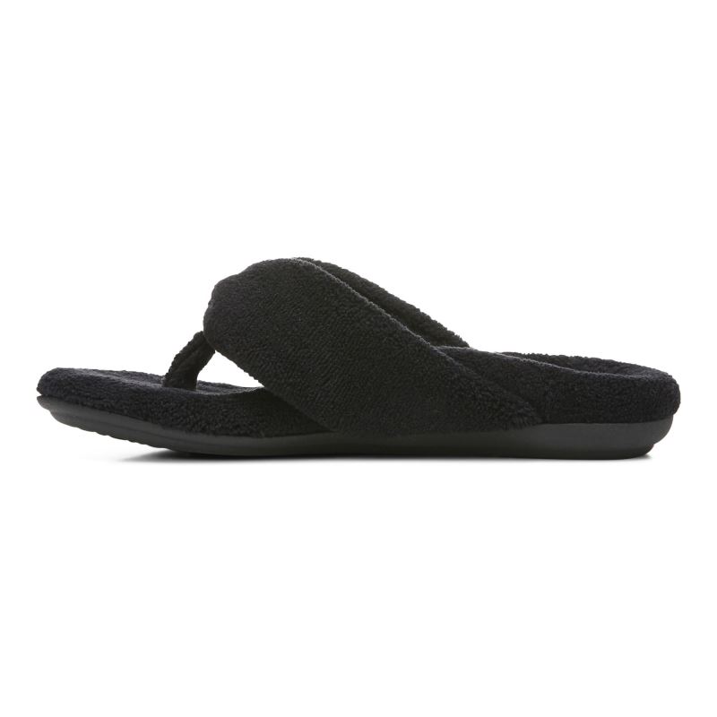 Vionic Lydia Pantuflas Negros | DCJep5k2