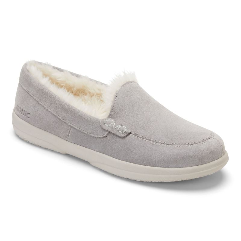 Vionic Lynez Pantuflas Grises Claro | 64mkSbsE