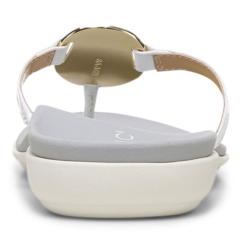 Vionic Raysa Puntera Post Sandal Blancos | mjxZJy5S