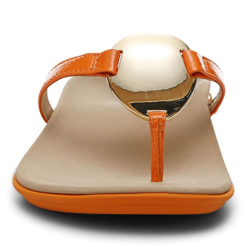 Vionic Raysa Puntera Post Sandal Dorados | Kq9BGyGA