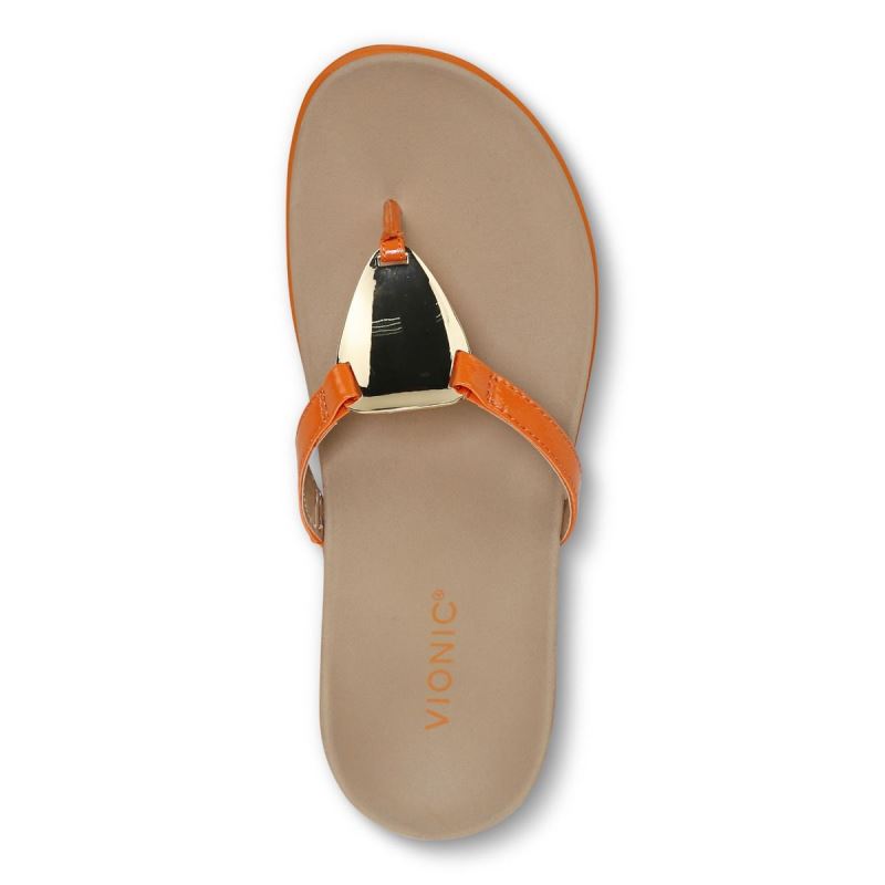 Vionic Raysa Puntera Post Sandal Dorados | Kq9BGyGA