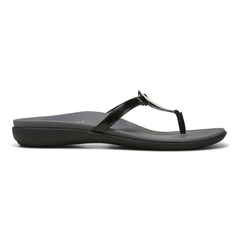 Vionic Raysa Puntera Post Sandal Negros | OKFuPzqg