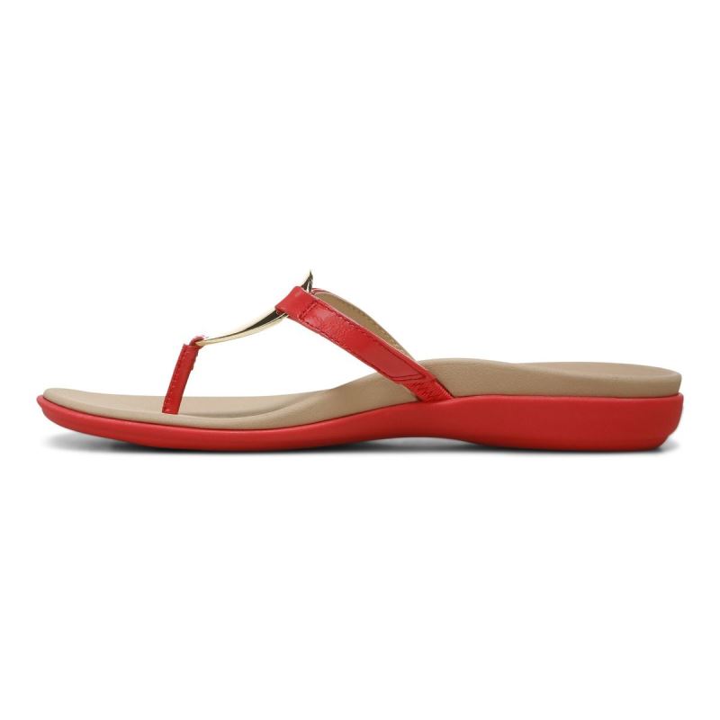Vionic Raysa Puntera Post Sandal Rojos | NjVwURYH
