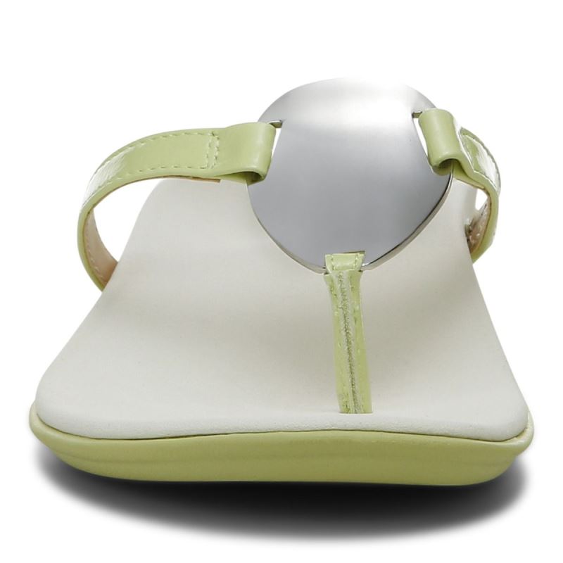 Vionic Raysa Puntera Post Sandal Verdes Claro | qYLHuIsA