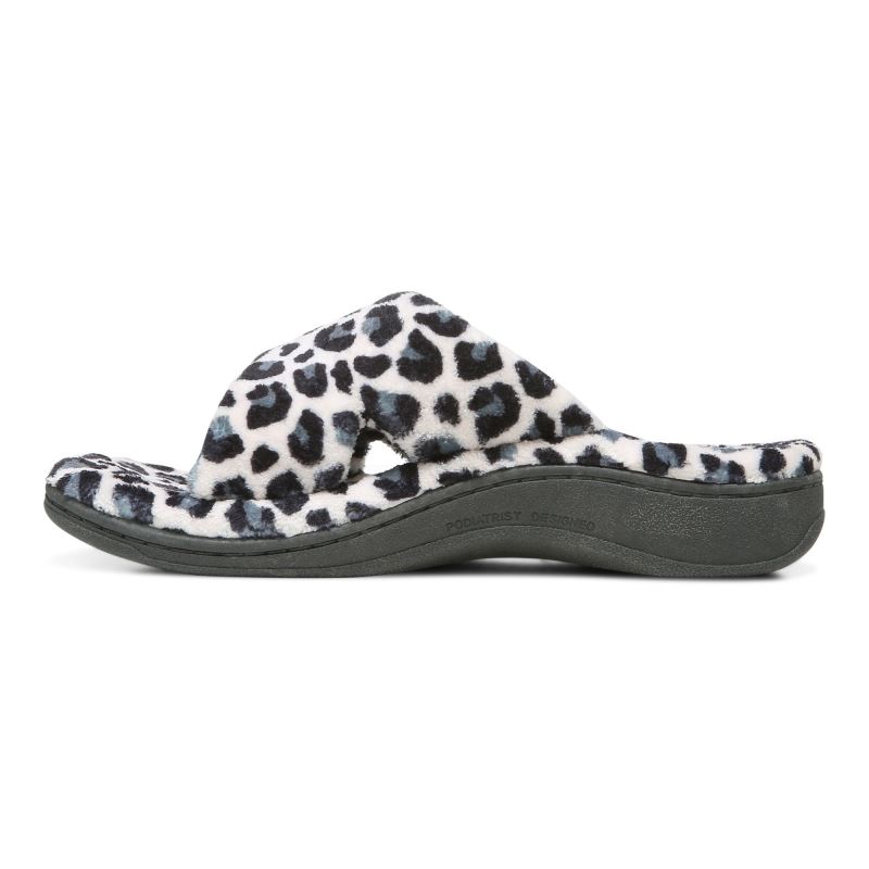 Vionic Relax Slippers Creme Leopardo | iZvhBmpa