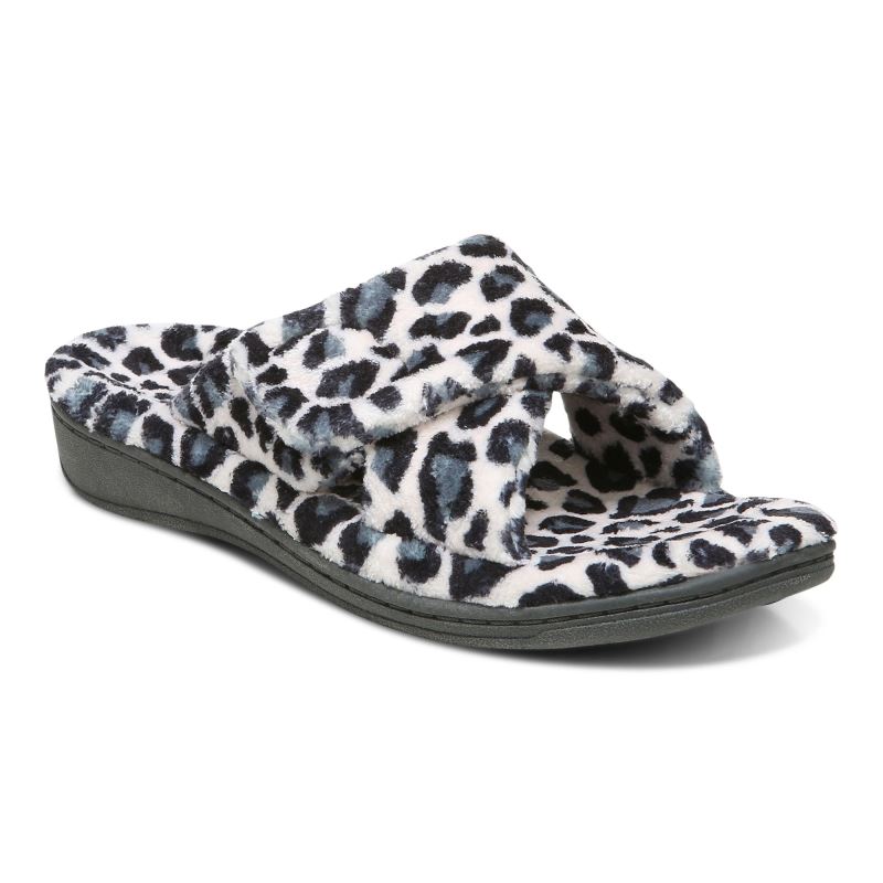 Vionic Relax Slippers Creme Leopardo | iZvhBmpa