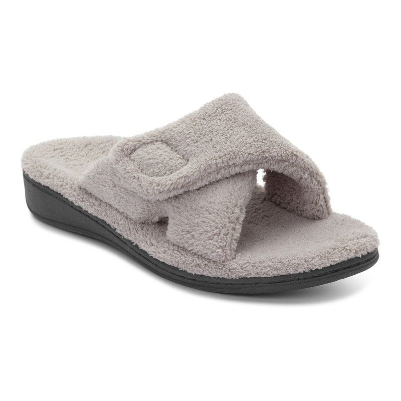 Vionic Relax Slippers Grises Claro | JfTTw1U2