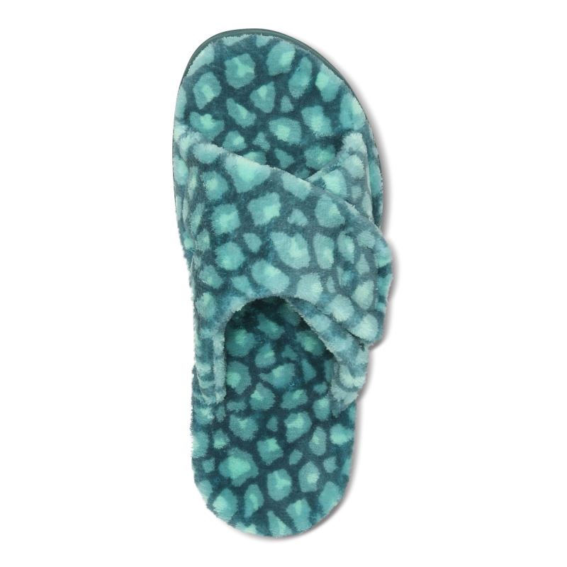 Vionic Relax Slippers Verdes Leopardo | be5UPn36