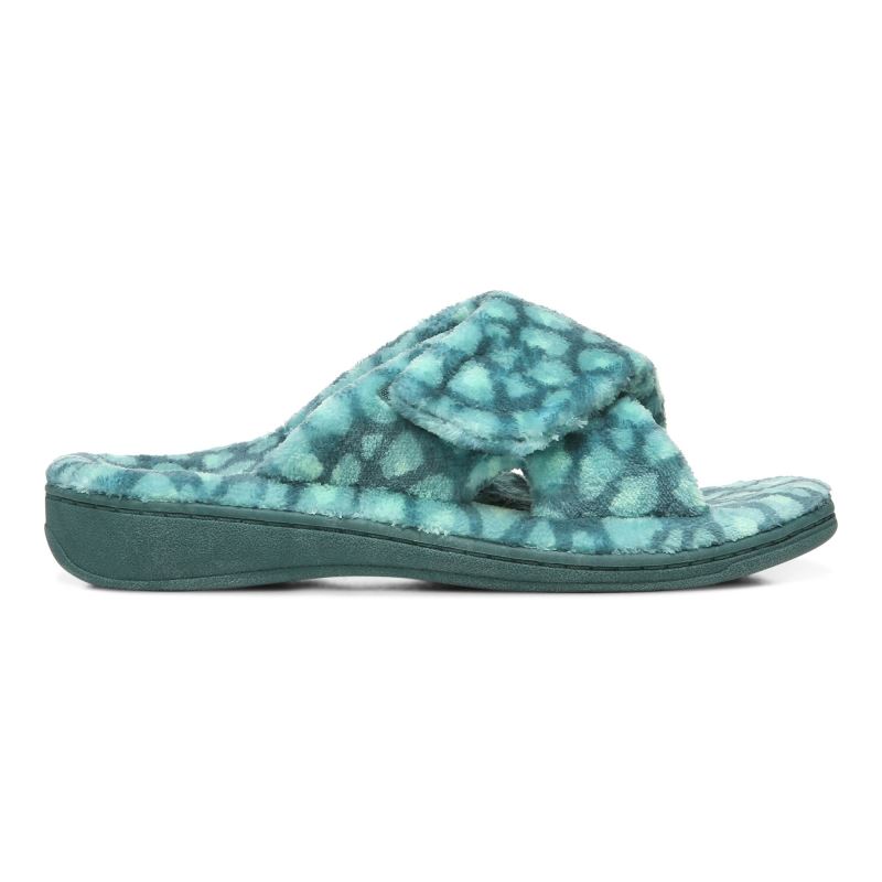 Vionic Relax Slippers Verdes Leopardo | be5UPn36