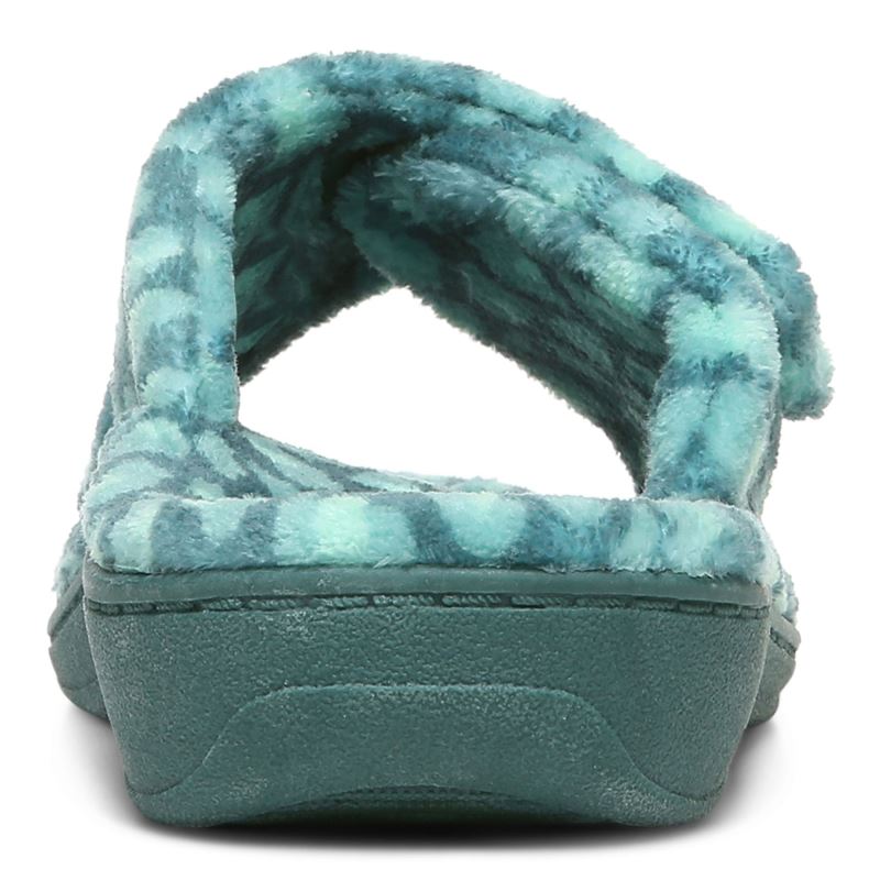 Vionic Relax Slippers Verdes Leopardo | be5UPn36