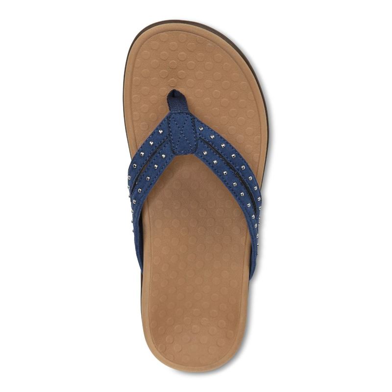 Vionic Tasha Puntera Post Sandal Azules Oscuro | MsrHDag9