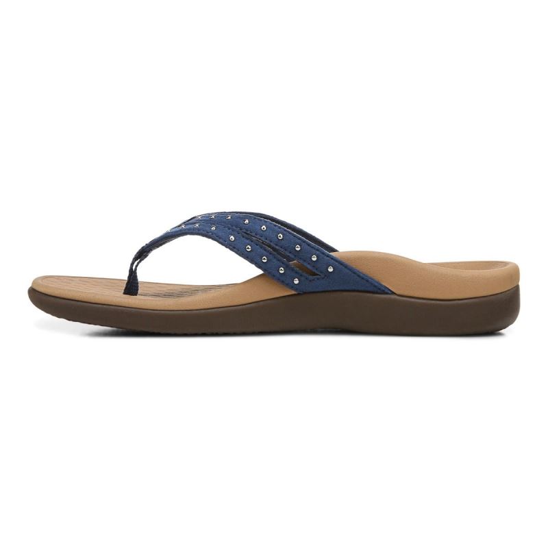 Vionic Tasha Puntera Post Sandal Azules Oscuro | MsrHDag9