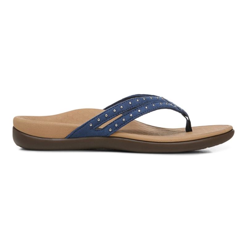Vionic Tasha Puntera Post Sandal Azules Oscuro | MsrHDag9