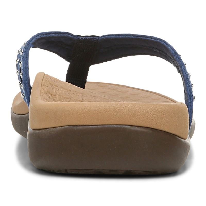 Vionic Tasha Puntera Post Sandal Azules Oscuro | MsrHDag9