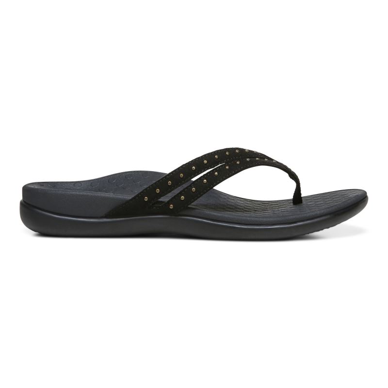 Vionic Tasha Puntera Post Sandal Negros | Aex8deRN