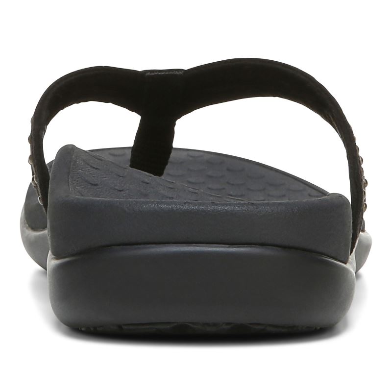 Vionic Tasha Puntera Post Sandal Negros | Aex8deRN