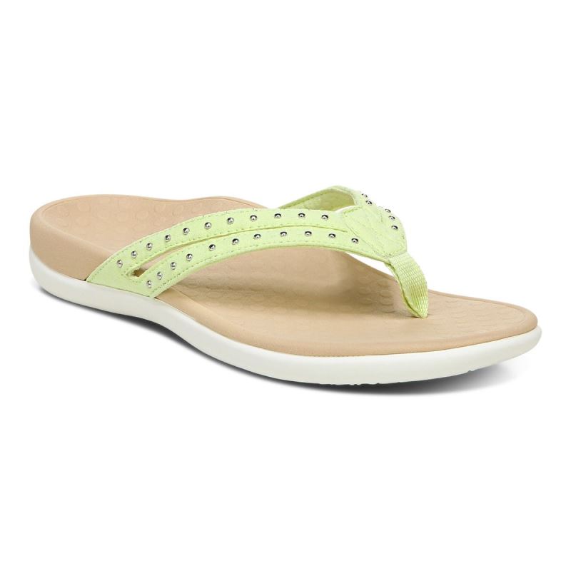 Vionic Tasha Puntera Post Sandal Verdes Claro | DTn6zGFf