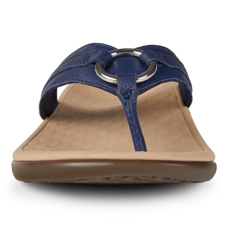 Vionic Tide Aloe Puntera Post Sandal Azul Marino | jHHy3qK8
