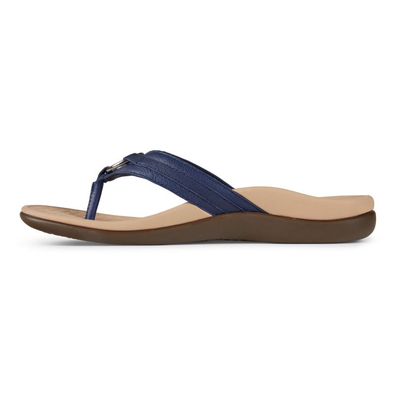 Vionic Tide Aloe Puntera Post Sandal Azul Marino | jHHy3qK8