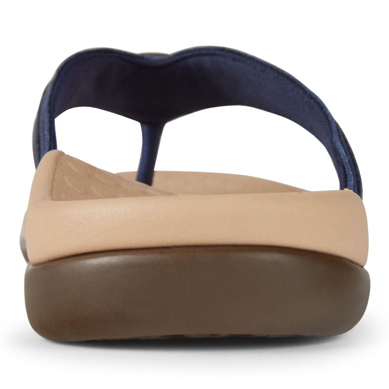 Vionic Tide Aloe Puntera Post Sandal Azul Marino | jHHy3qK8
