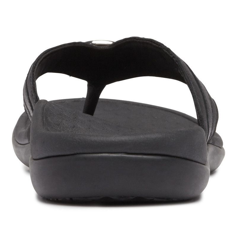 Vionic Tide Aloe Puntera Post Sandal Negros | HKKKGmgk