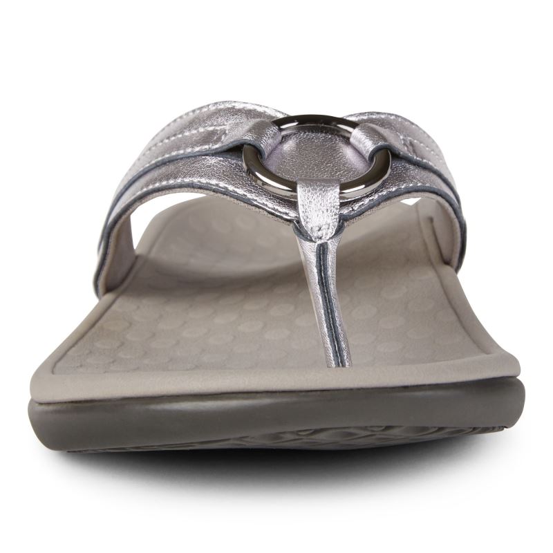 Vionic Tide Aloe Puntera Post Sandal Plateados | Ox3icVHK
