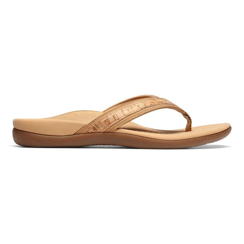 Vionic Tide II Puntera Post Sandal Dorados | cbBvteuO