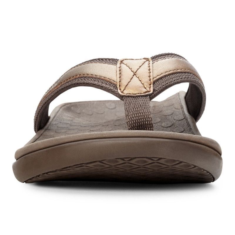 Vionic Tide II Puntera Post Sandal Metal | MZO4agYv