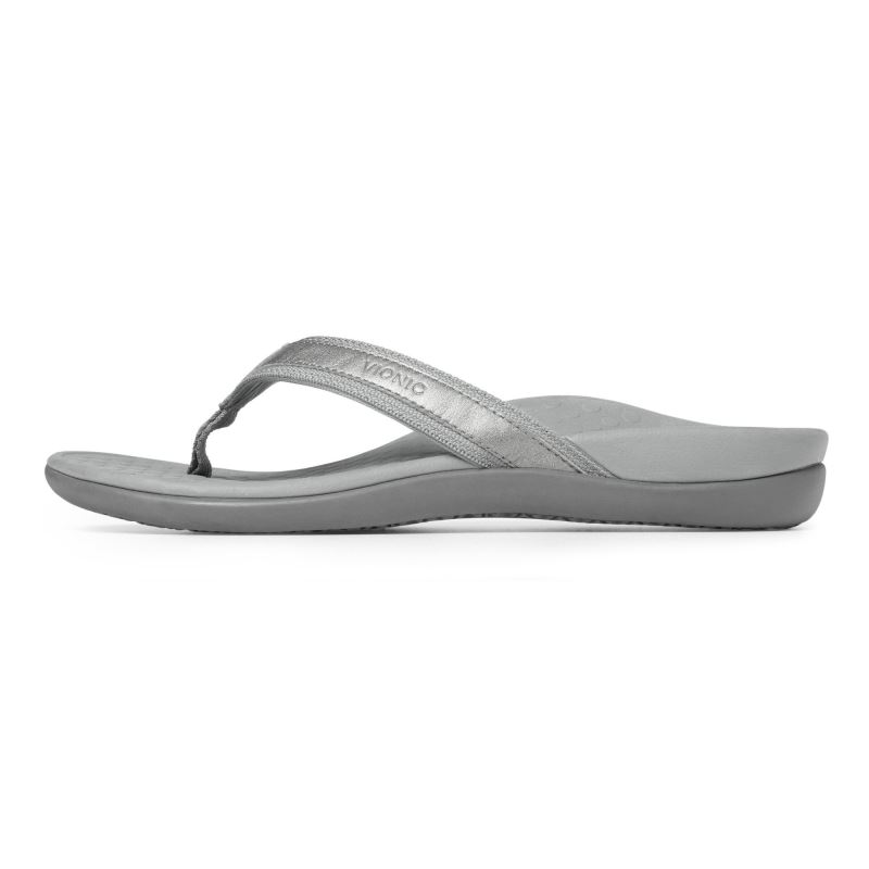 Vionic Tide II Puntera Post Sandal Metal | Vy3Wx1TY