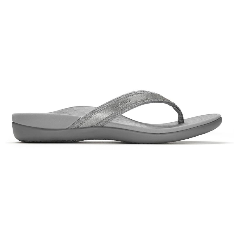 Vionic Tide II Puntera Post Sandal Metal | Vy3Wx1TY