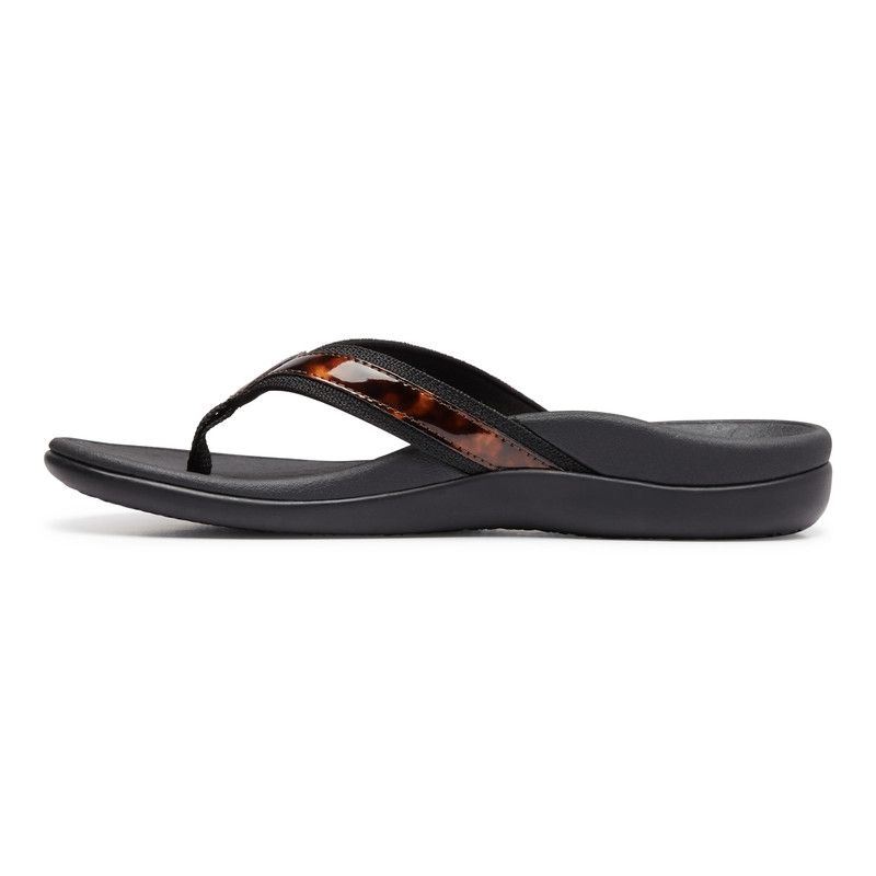 Vionic Tide II Puntera Post Sandal Negros | 9SbJsYlj