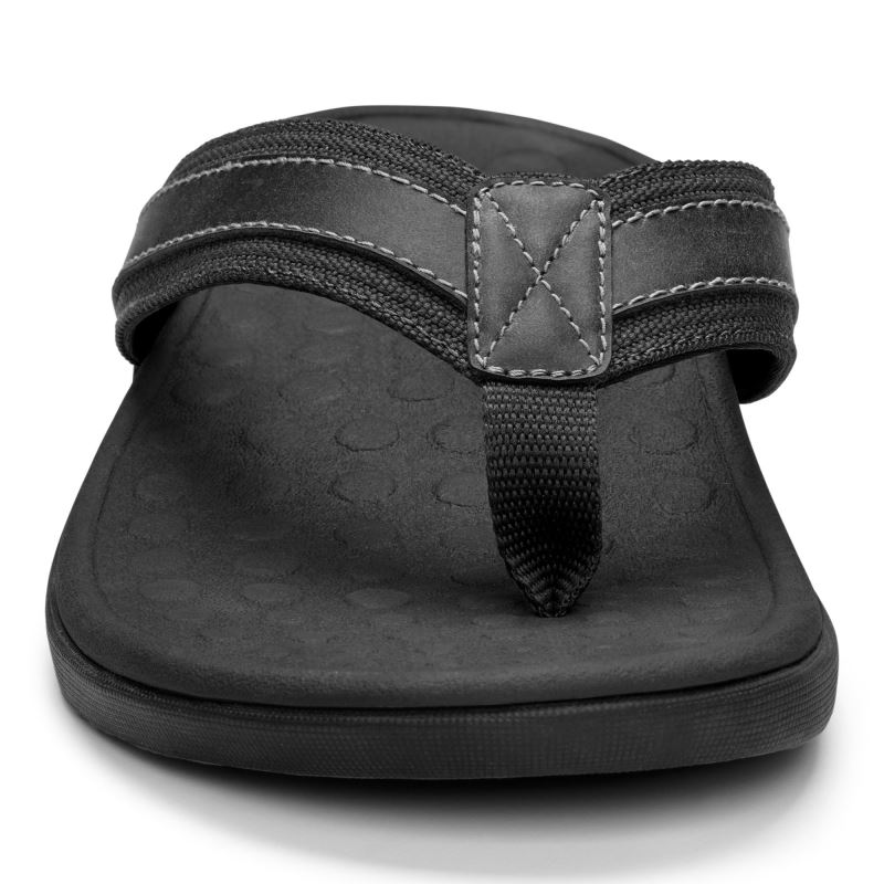 Vionic Tide Puntera Post Sandal Negros | ZZrrfnoh