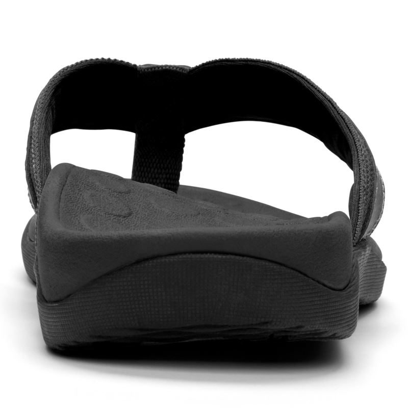 Vionic Tide Puntera Post Sandal Negros | ZZrrfnoh